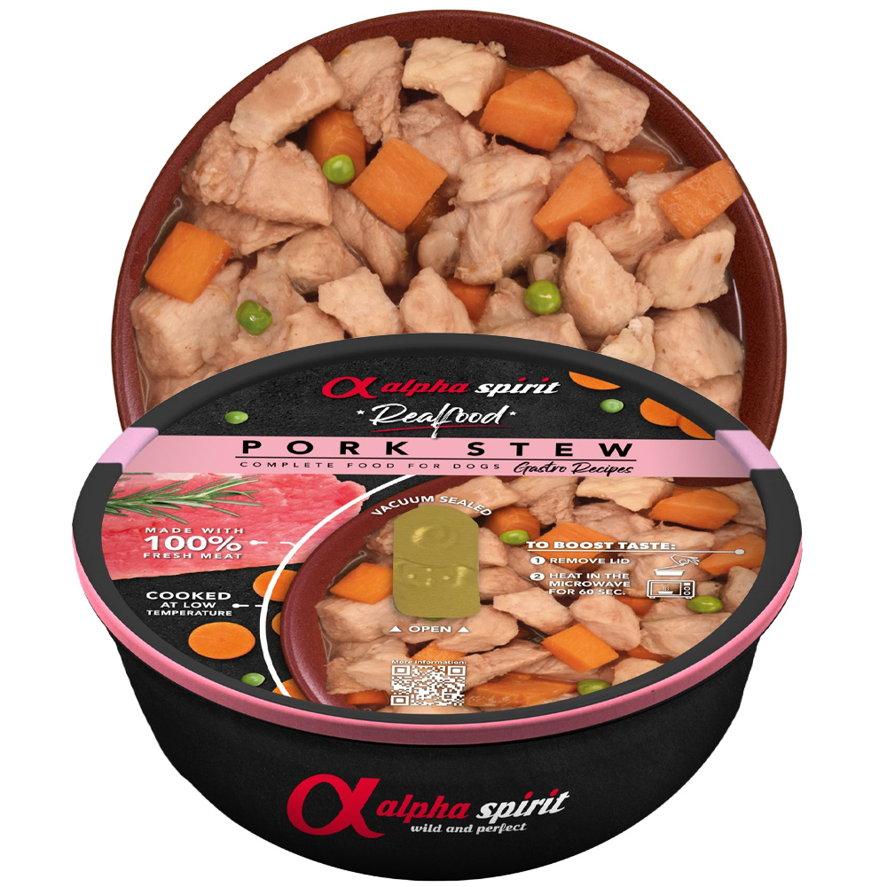 Alpha Spirit Real Food Pork Karma Mokra dla Psa Wieprzowina 6x280g